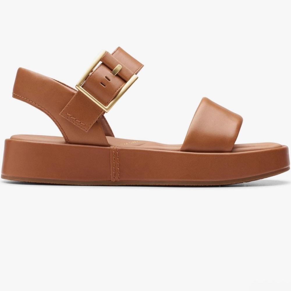 Clarks Tan Leather Sandals